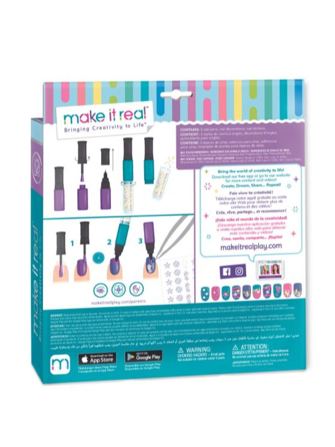 Make It Real Paint & Sparkle Mermaid Nail Art (No Color- Image 2)