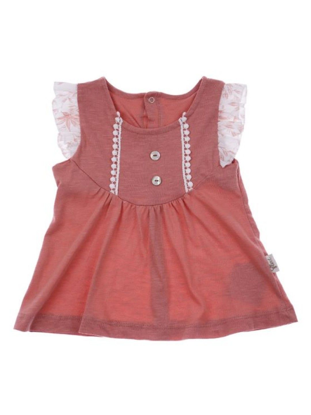 Cottonkind Flexi 2-Piece Set Blouse and Shorts (Peach- Image 2)