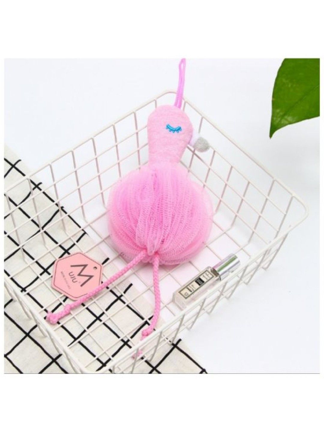 Scenti Flamingo Design Bath Sponge Mesh Ball Exfoliator (No Color- Image 2)