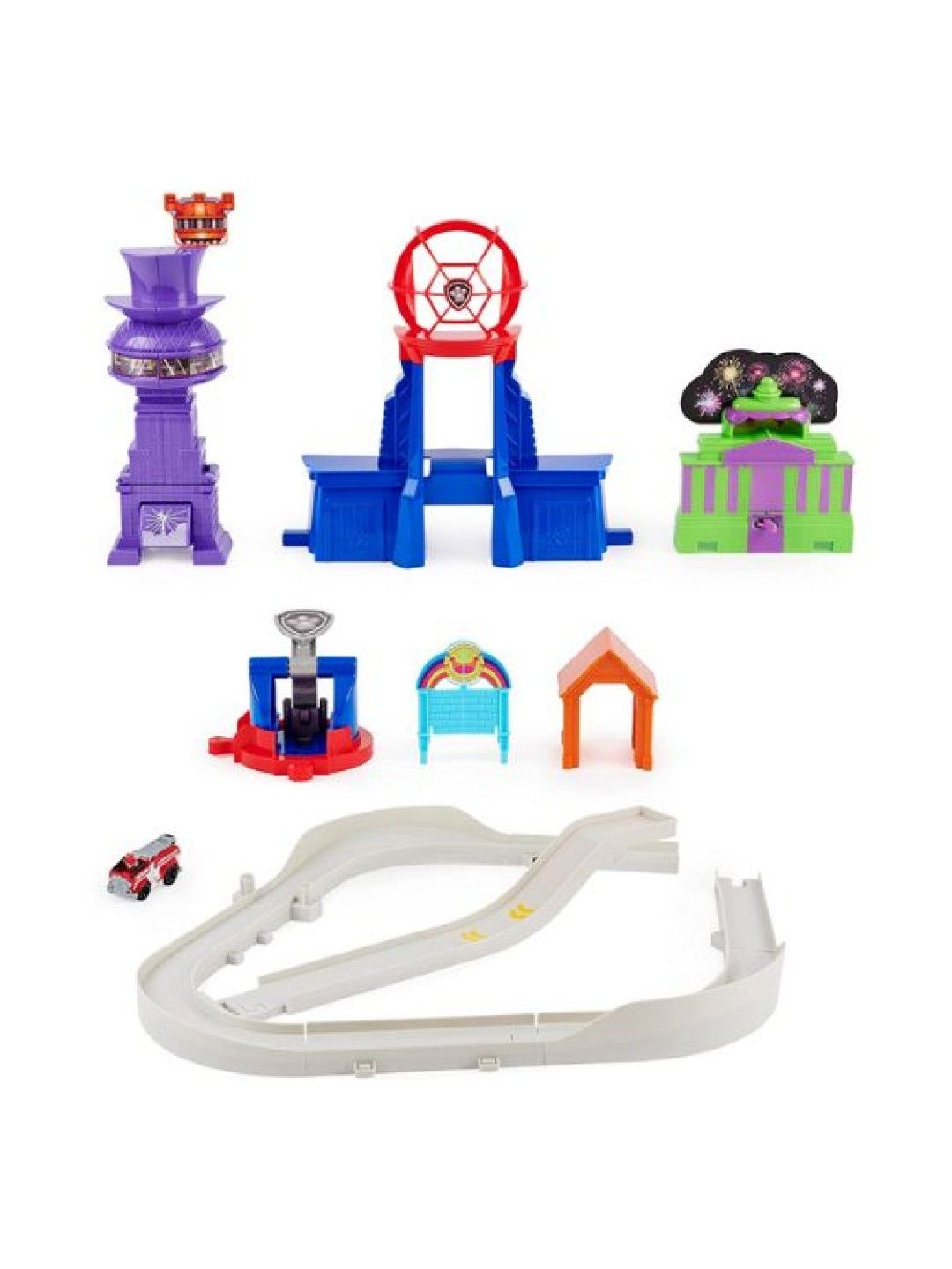 Paw Patrol True Metal Total City Rescue Movie Track Set with Exclusive Marshall Vehicle (No Color- Image 1)