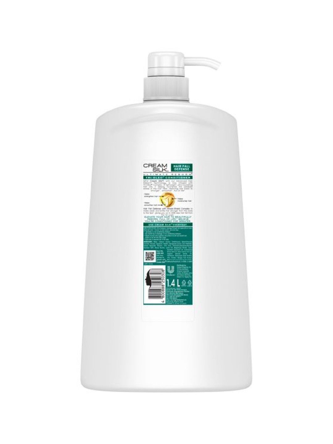 Cream Silk Ultimate Reborn Hair Conditioner Hairfall Defense with Tri-Oleo (1.4L) (No Color- Image 2)