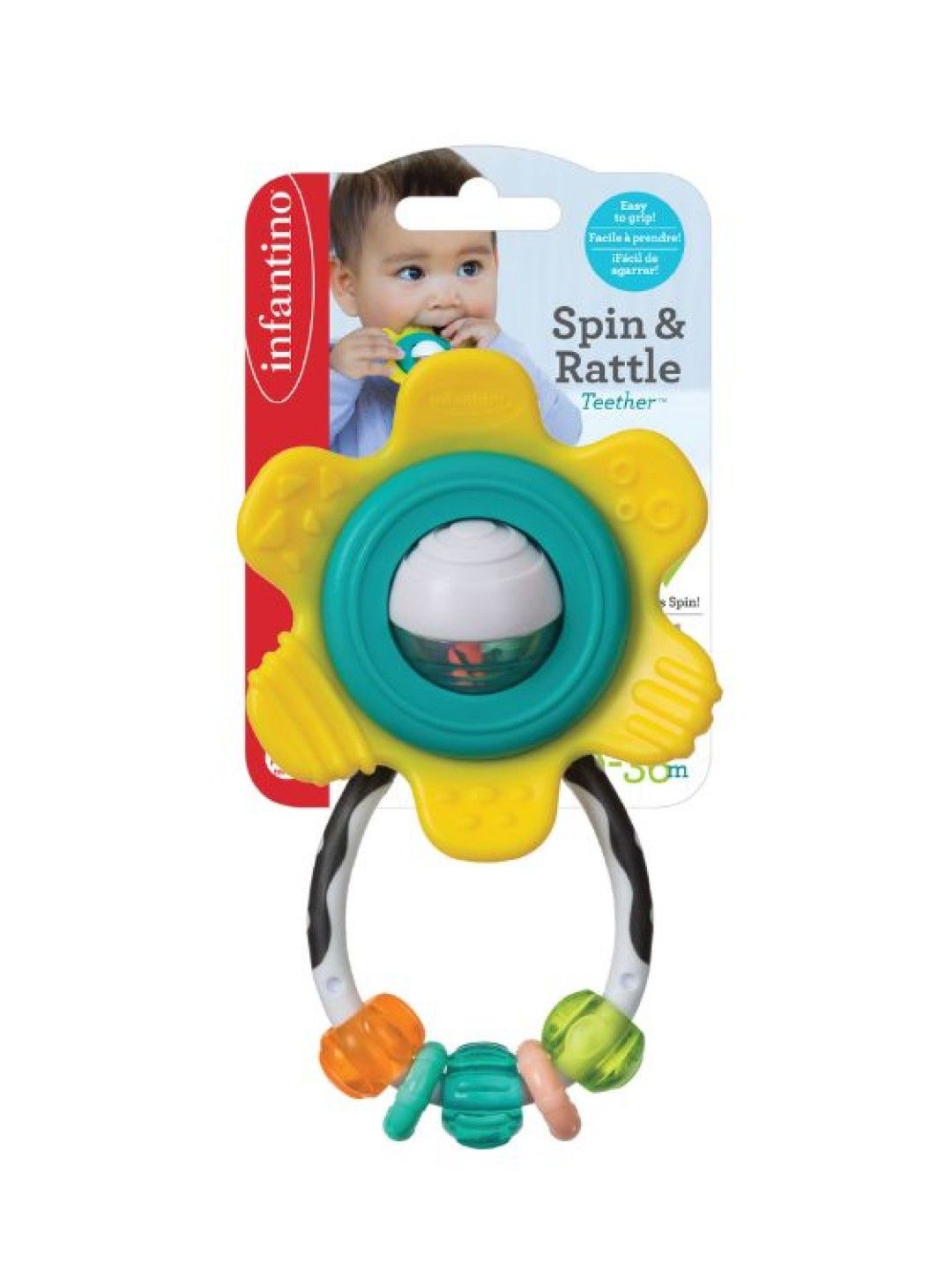 Infantino Spin and Rattle Teether™ - Yellow (BPA-Free) (No Color- Image 2)