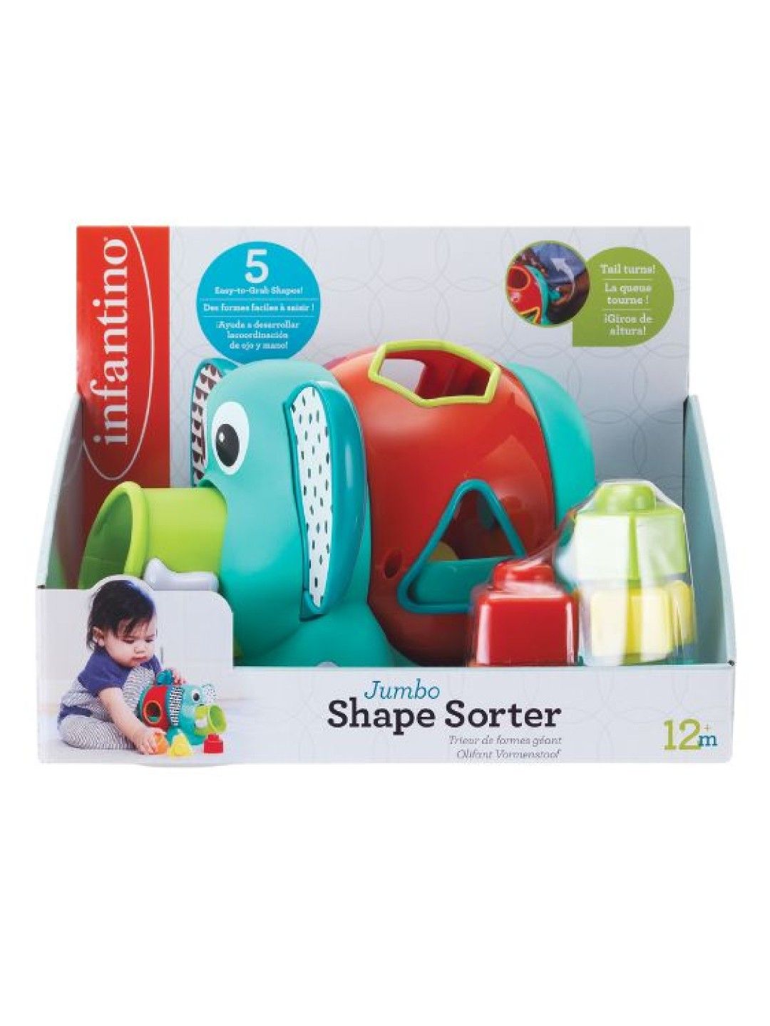 Infantino Jumbo Shape Sorter™ - Developmental Toy (BPA Free) (No Color- Image 2)