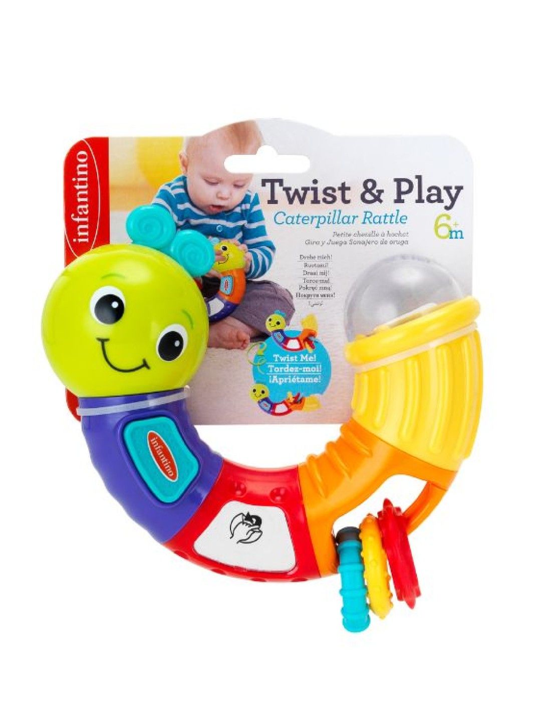 Infantino Twist and Play Caterpillar Rattle (BPA-Free) (No Color- Image 2)