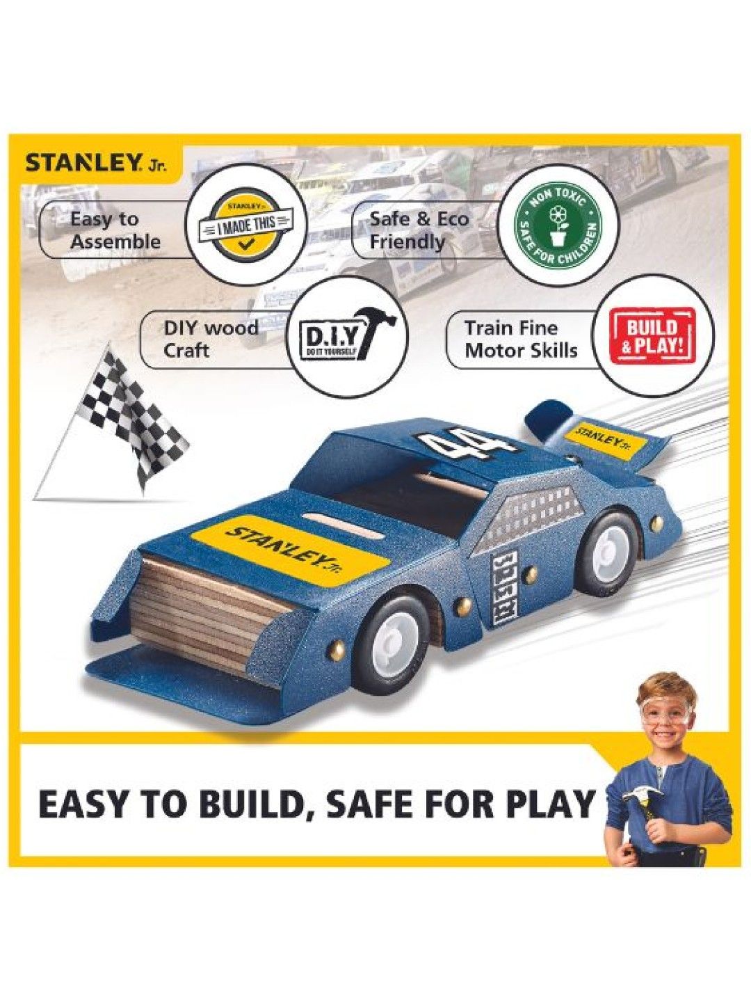 Stanley Stanley Jr. Mini Sprint Racer Assembly Kit (Wooden) (No Color- Image 2)