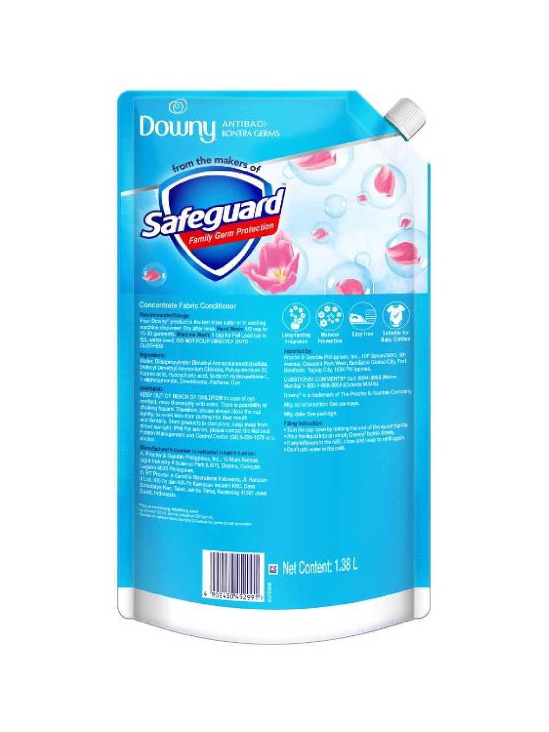 Downy Fabric Conditioner Antibac Refill (1.38L) (No Color- Image 2)