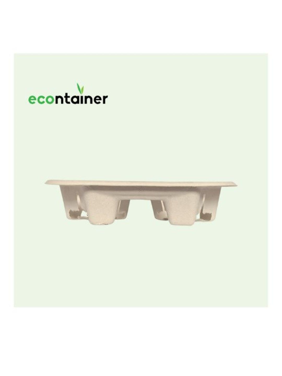 Econtainer 4-cup Holder Tray Compostable and Eco-friendly - Pack of 50 (No Color- Image 2)