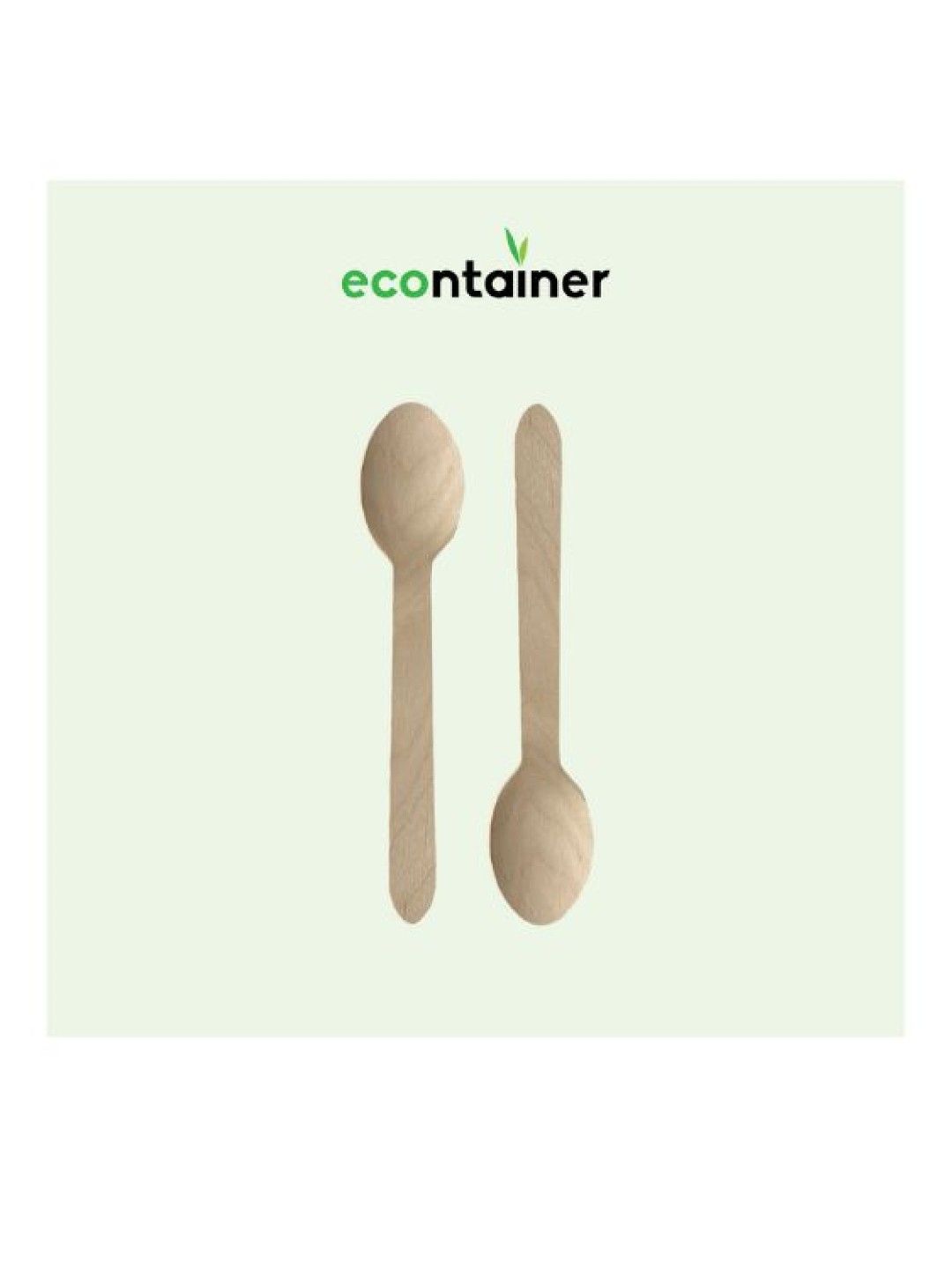 Econtainer Birchwood Spoon Compostable and Eco-friendly - Pack of 100 (No Color- Image 2)