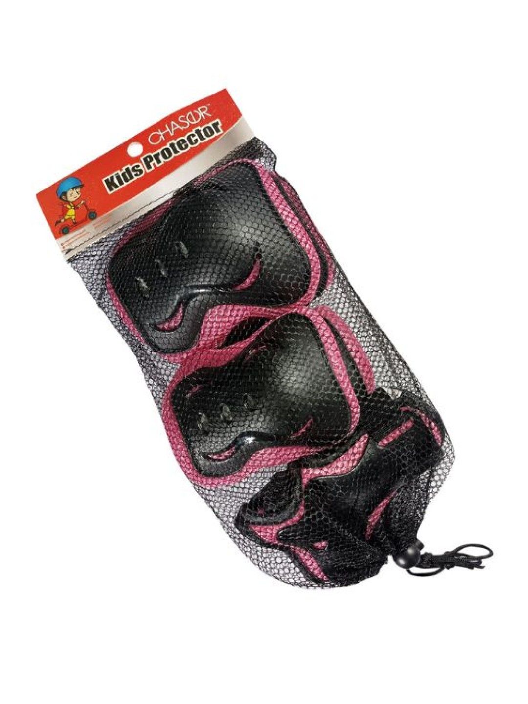 Chaser Kids Protector Set Arm Knee Wrist Protector Set for Scooter Bike (Pink- Image 2)