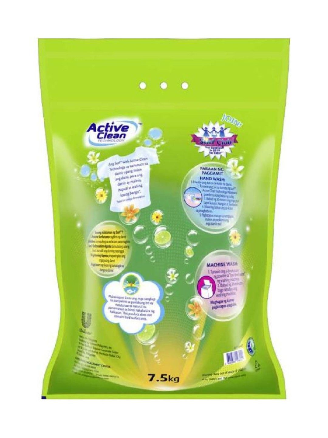 Surf Kalamansi Laundry Powder Detergent 7.5KG Pouch (No Color- Image 2)