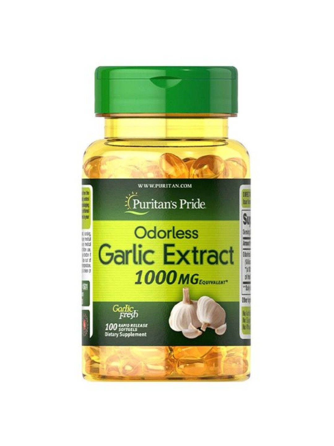 Puritan's Pride Heart Health Bundle (Fish Oil Omega 3 Double Strength + Odorless Garlic 1000mg) (No Color- Image 3)