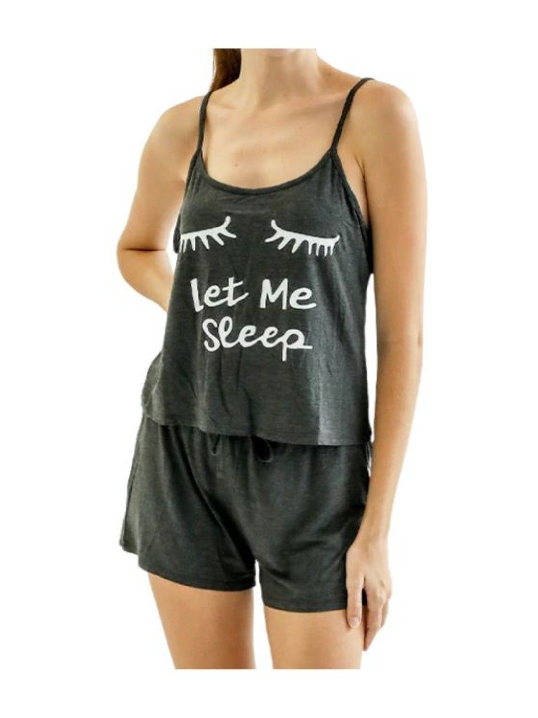 Linen & Homes Let Me Sleep Cami Shorts Set (No Color- Image 2)
