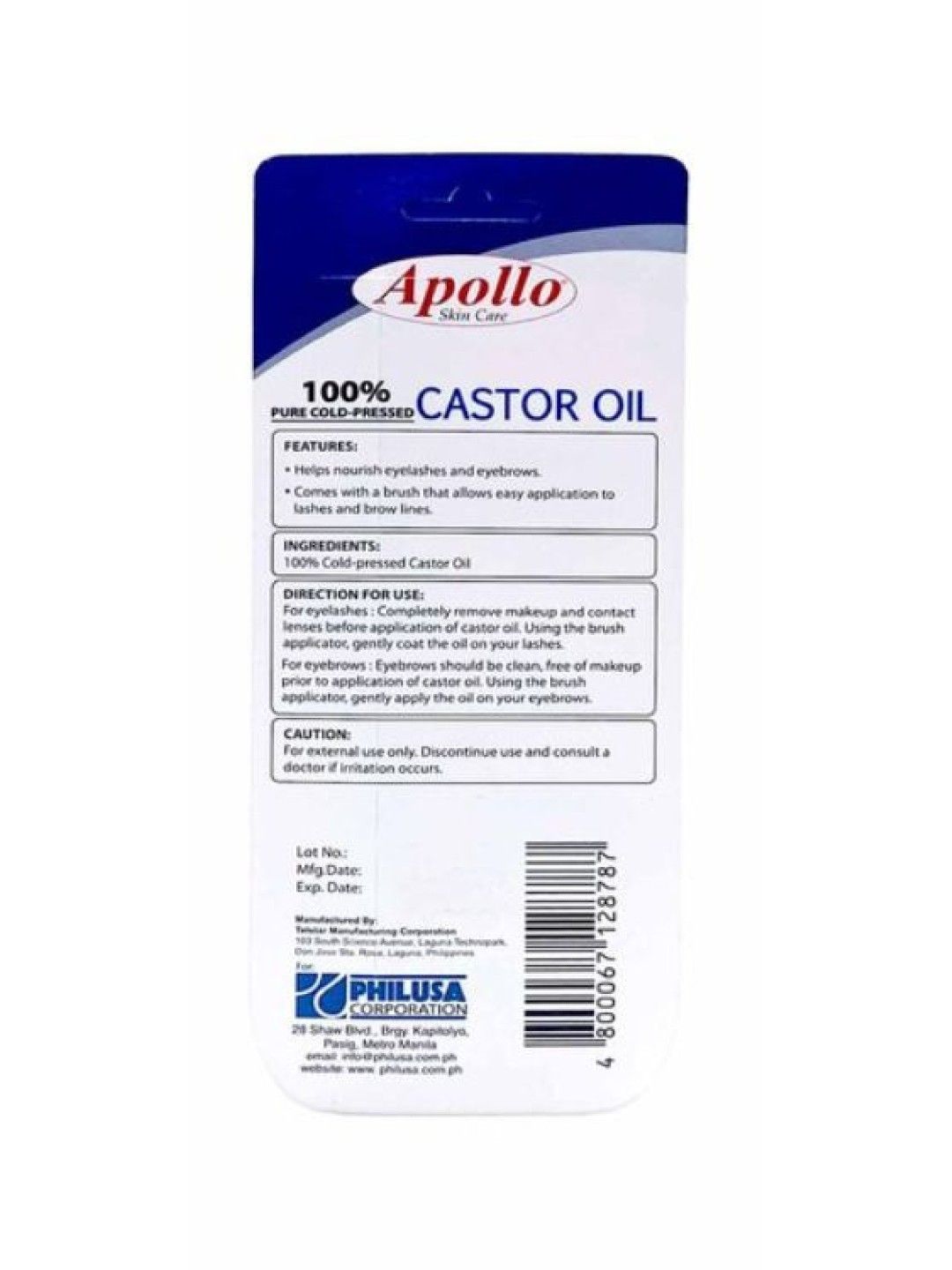 Apollo Castor Oil (9ml) (No Color- Image 2)