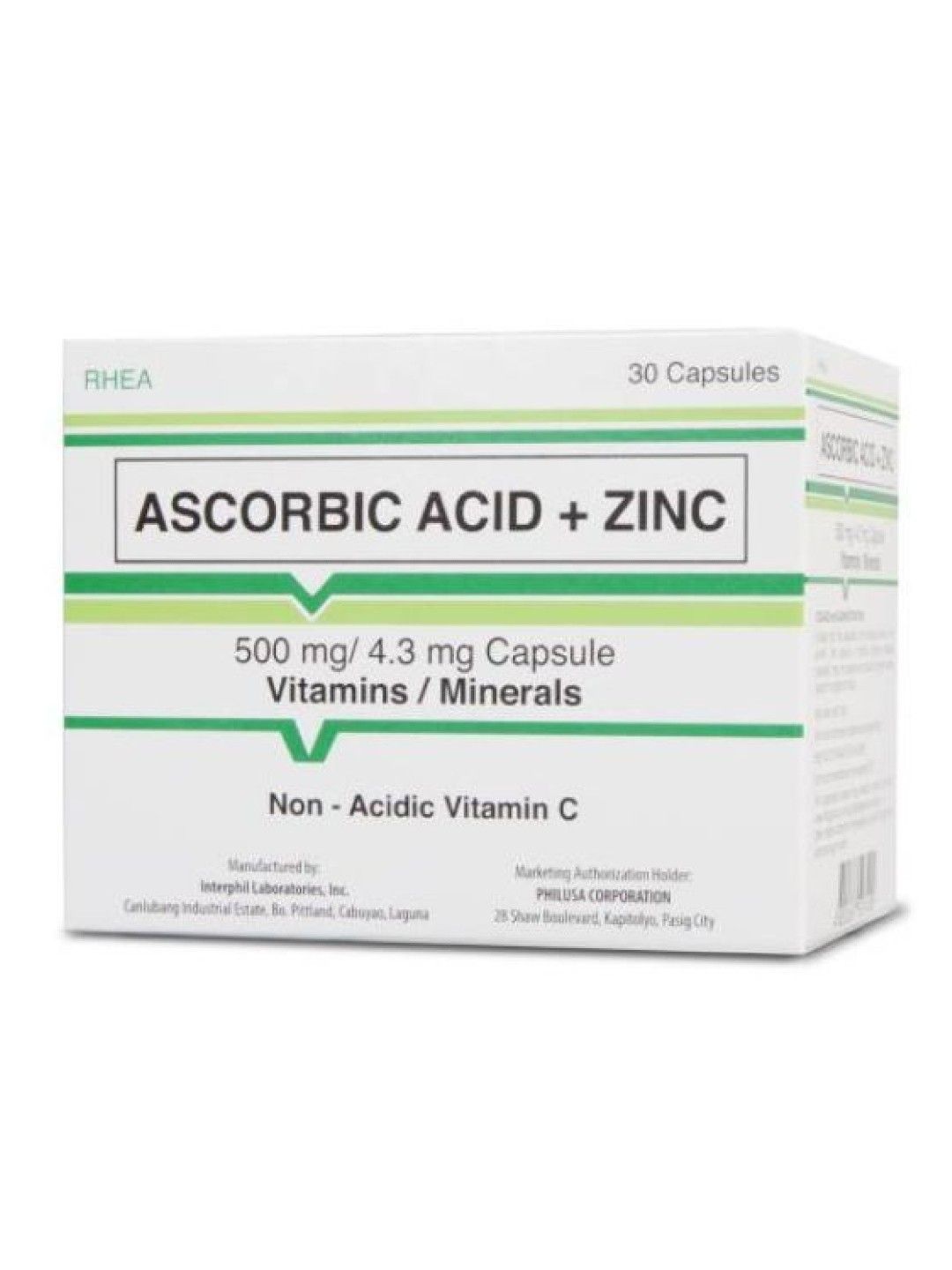 Rhea Ascorbic Acid + Zinc (30s) (No Color- Image 2)