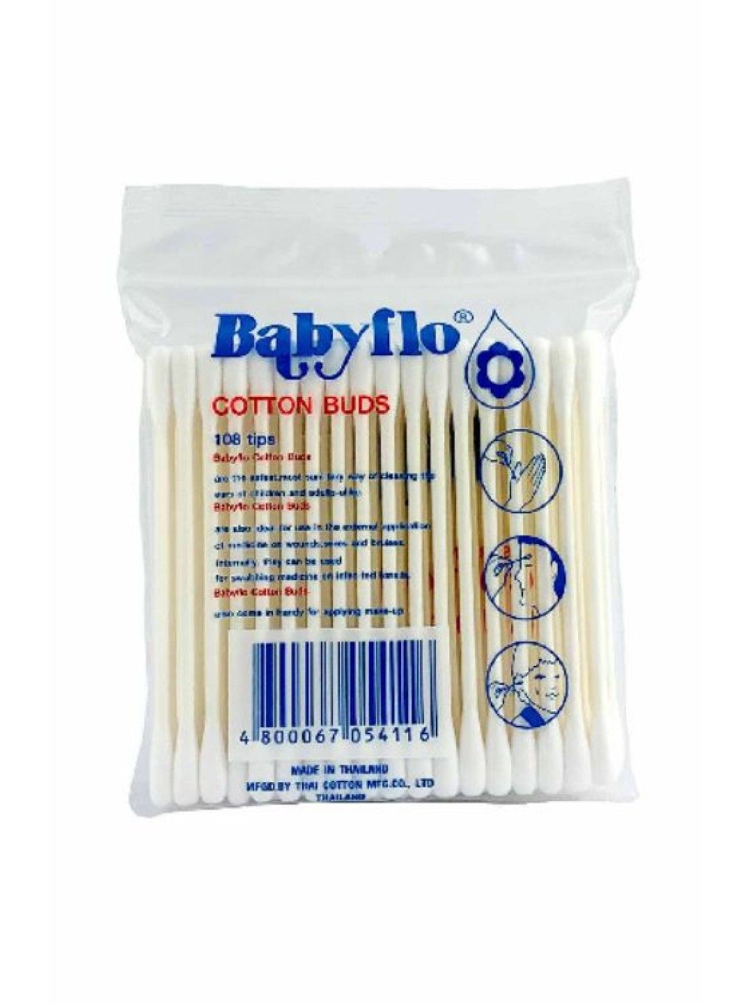 Babyflo Cotton Buds Paper Stem (108 tips- Image 2)