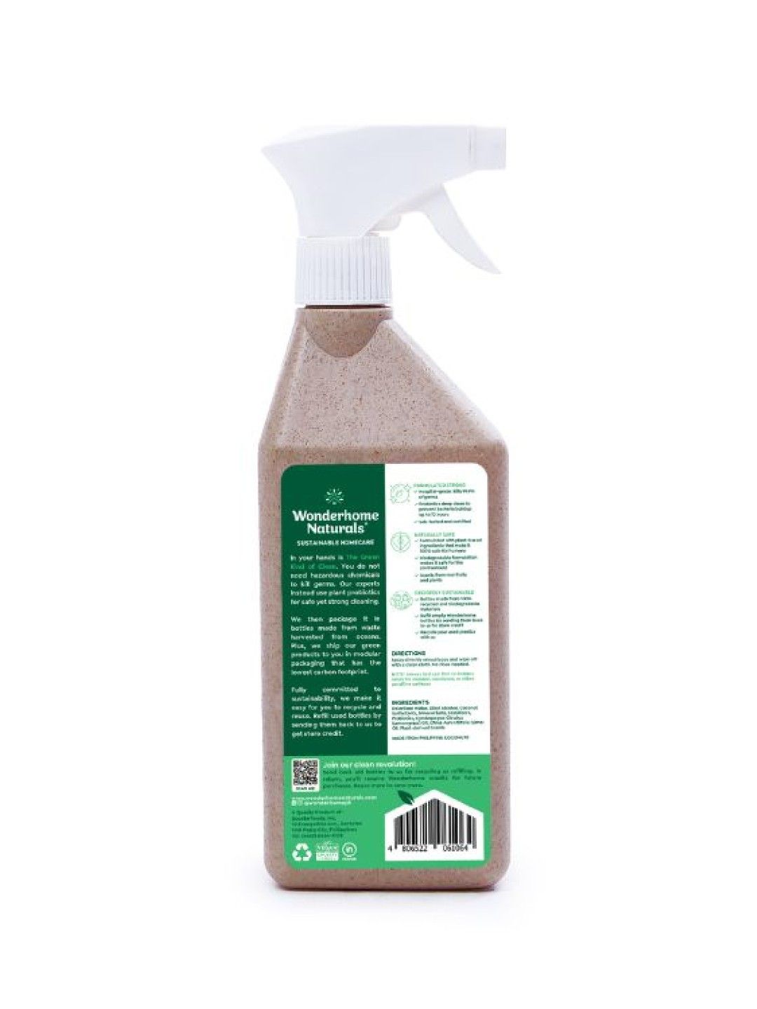 Wonderhome Naturals Natural All-Purpose Surface Cleaner (650ml) (Dayap Lime and Lemongrass- Image 2)