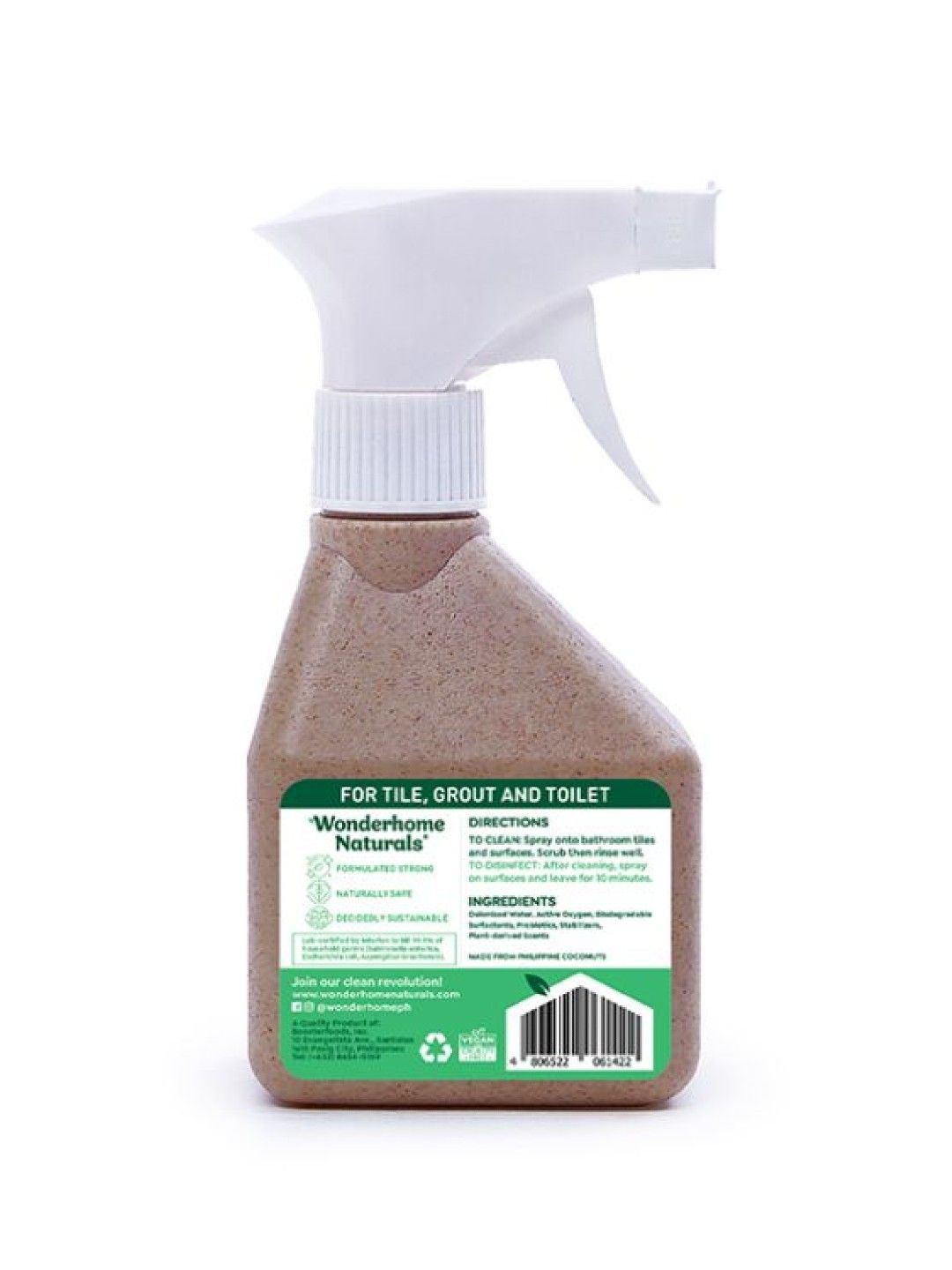 Wonderhome Naturals Natural Tile & Mildew Foaming Cleaner (300ml) (Pine and Citrus Rind- Image 2)