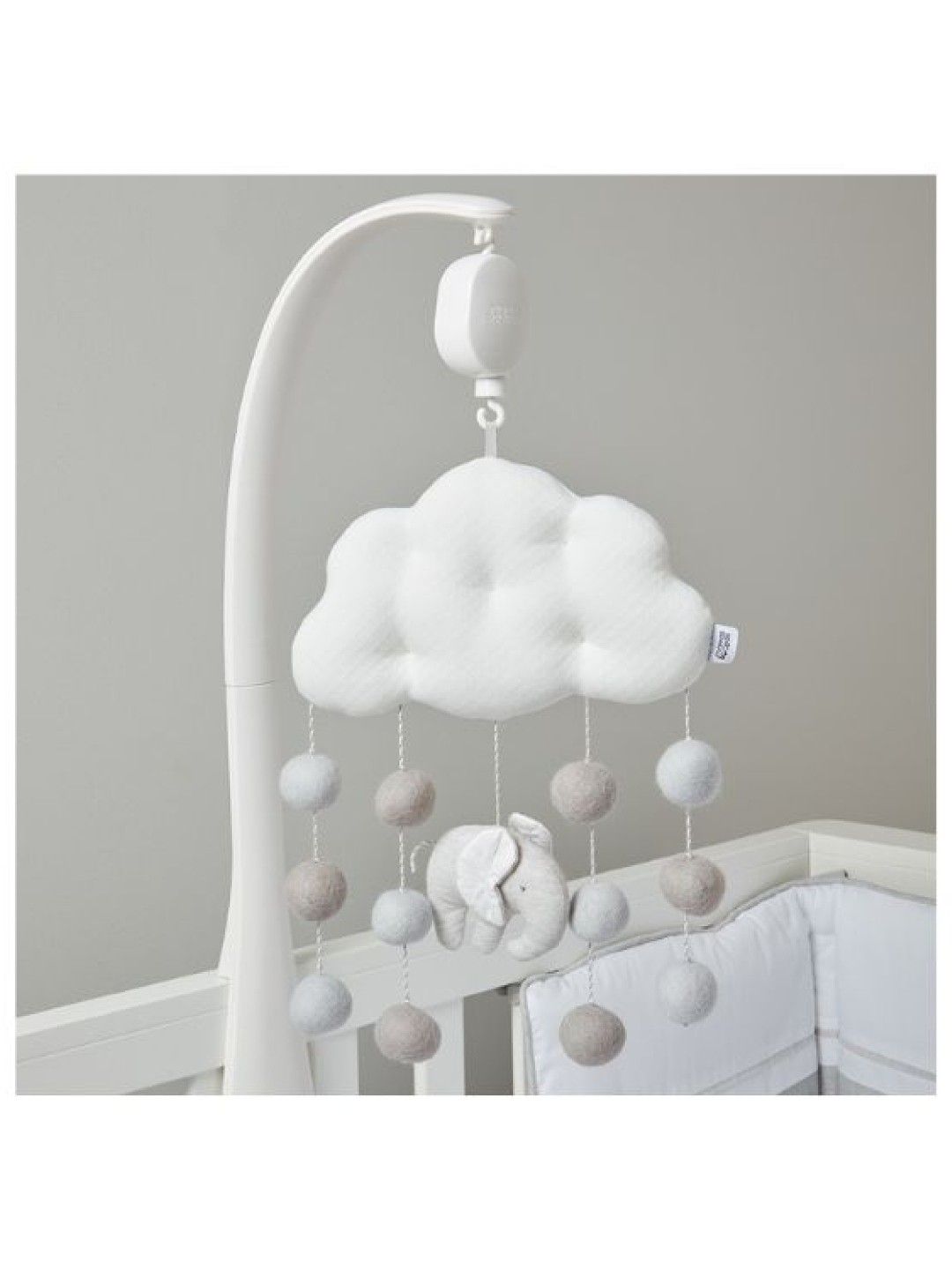 Mamas and Papas Cot Crib Musical Mobile (Elephant / Grey- Image 2)