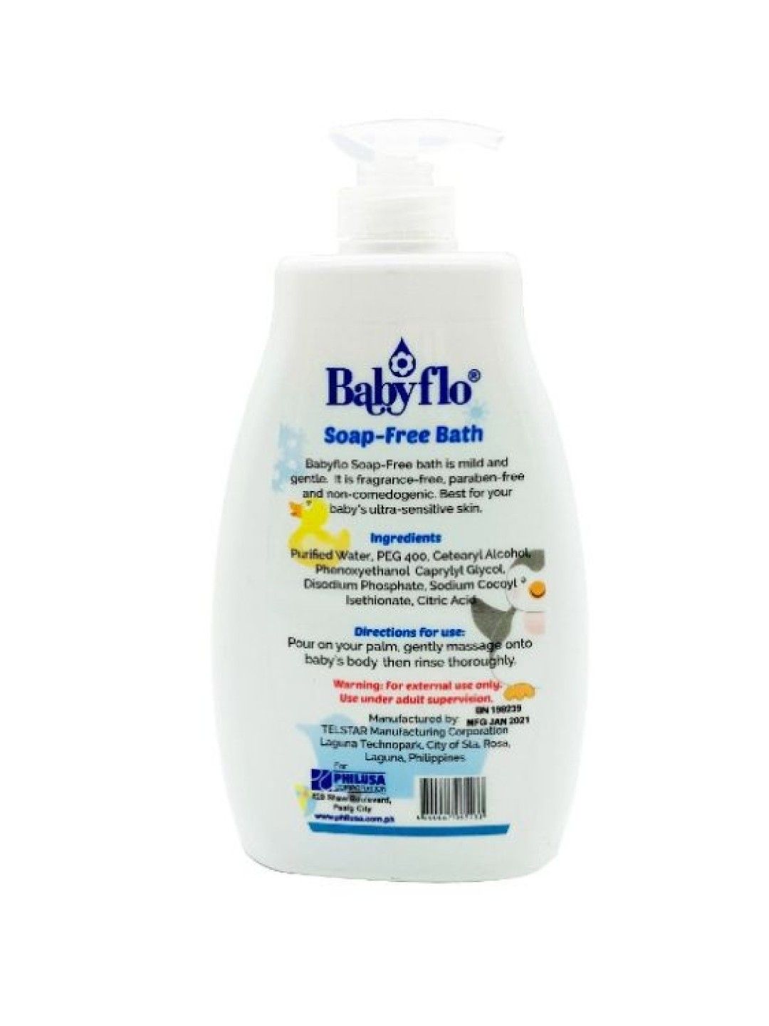 Babyflo Soap-Free Bath Pump (500ml) (No Color- Image 2)