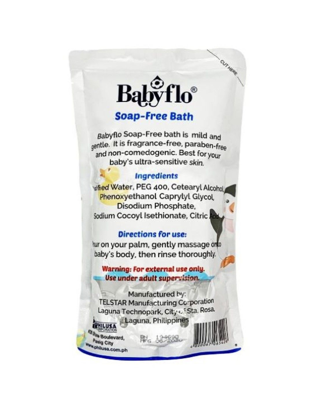 Babyflo Soap-Free Bath Refill (600ml) (No Color- Image 2)