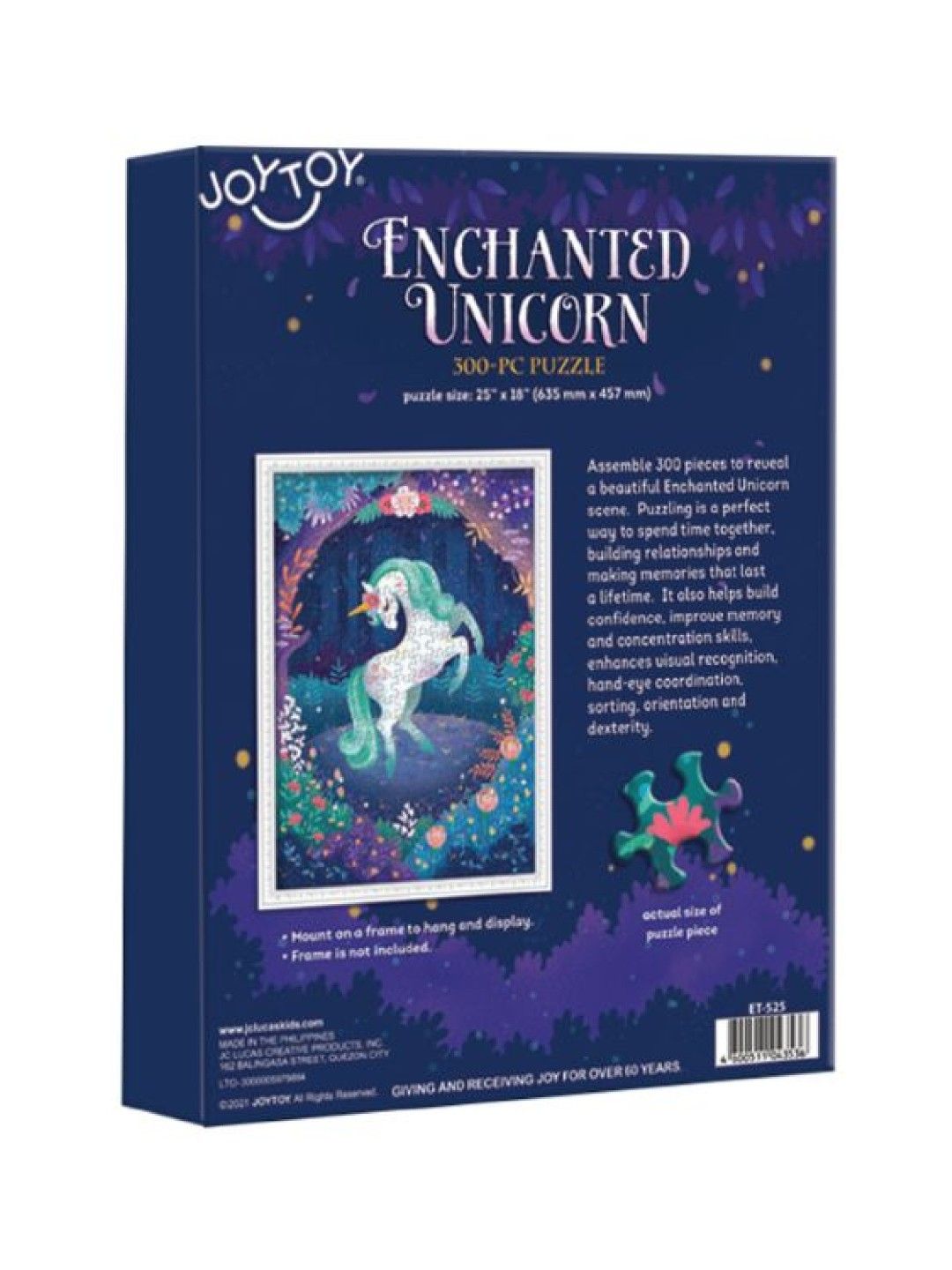 Joytoy Enchanted Unicorn 300-Piece Puzzle (No Color- Image 2)