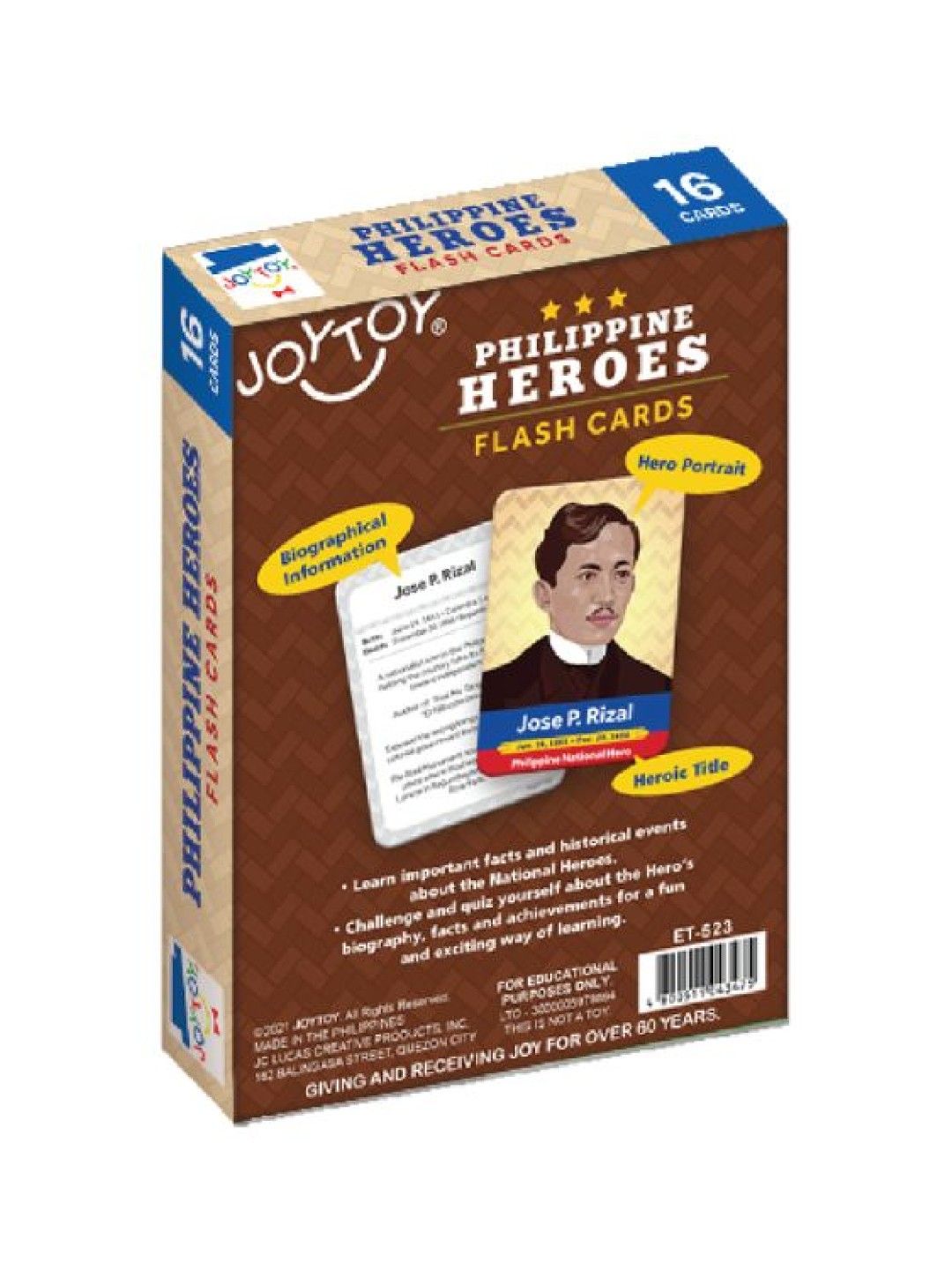 Joytoy Philippine Heroes Flash Cards (No Color- Image 2)