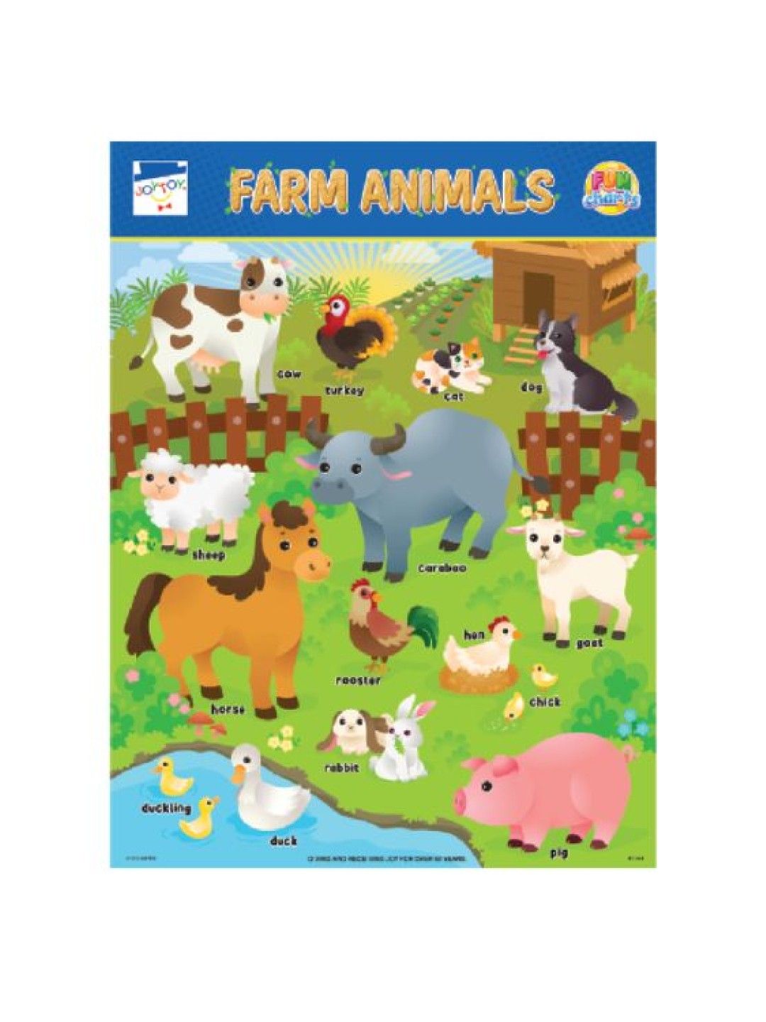 Joytoy Farm Animals & Tropical Birds Fun Charts (No Color- Image 2)