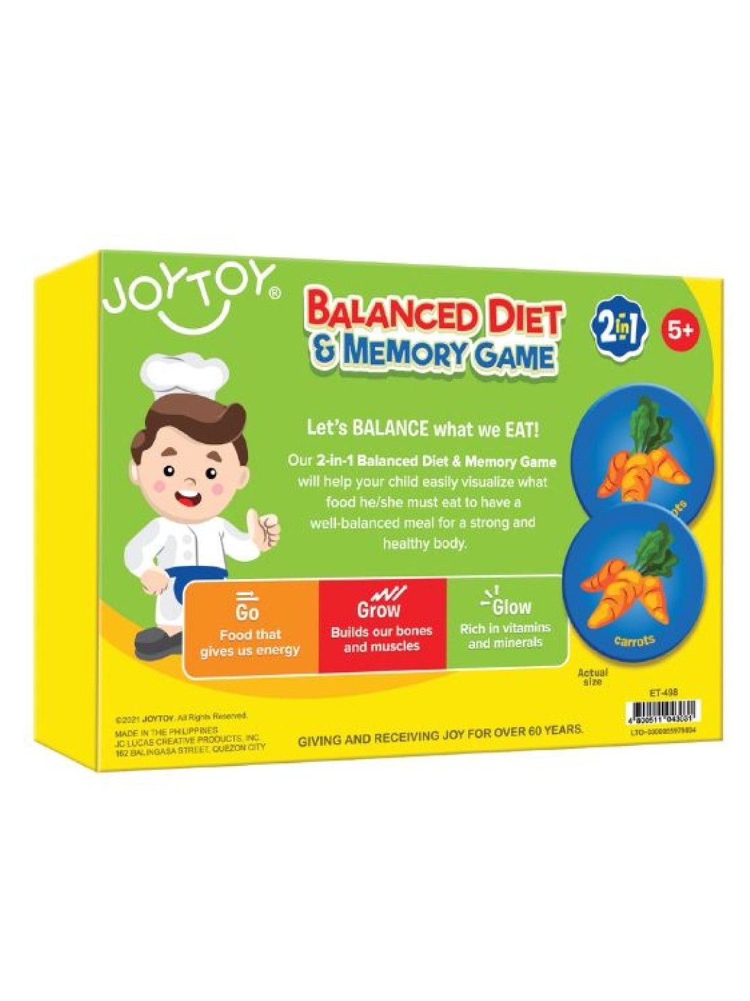 Joytoy Balanced Diet & Memory Game 2-In-1 (No Color- Image 2)