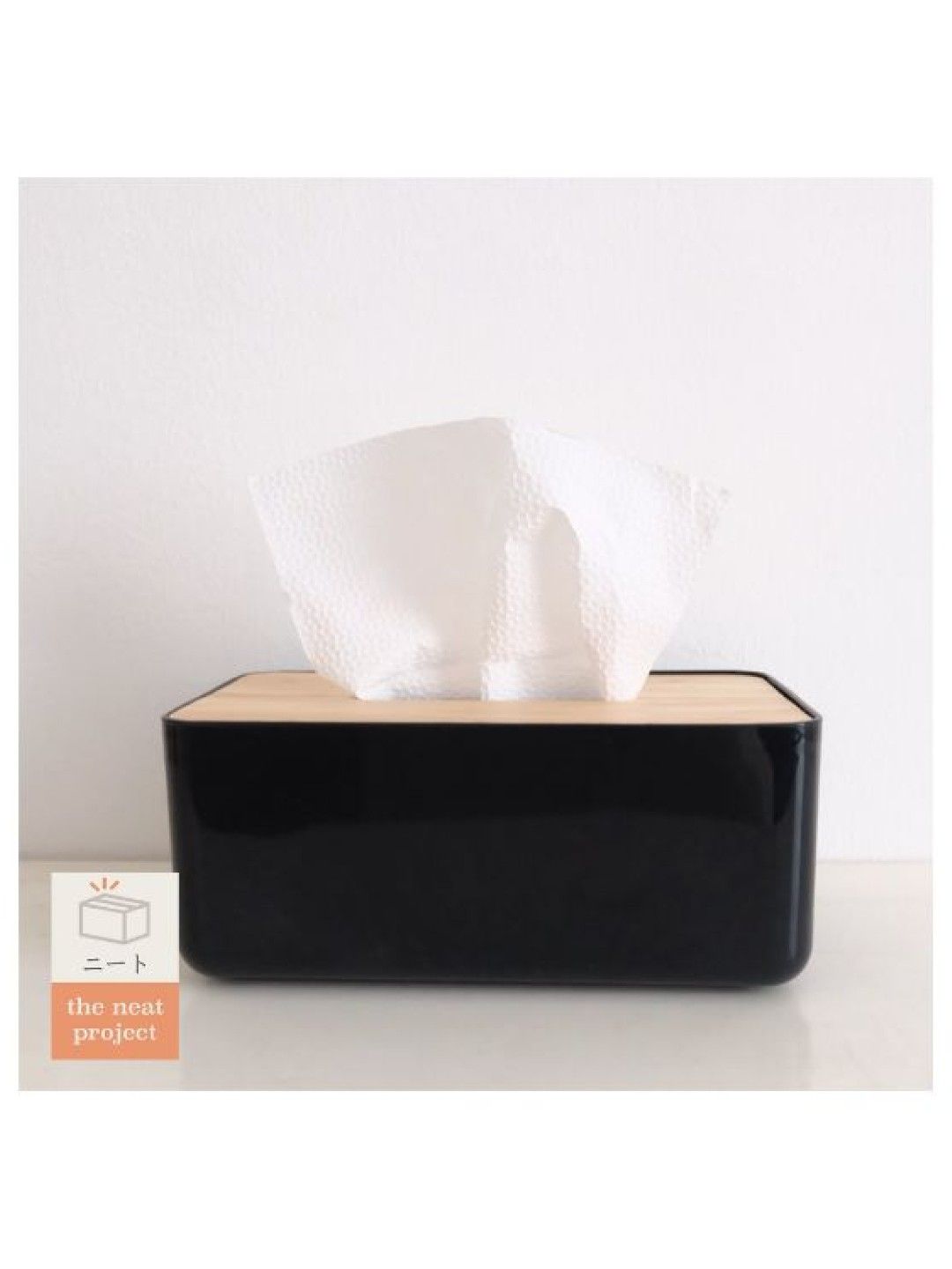 The Neat Project Sachi Black Rectangular Tissue Holder (No Color- Image 2)