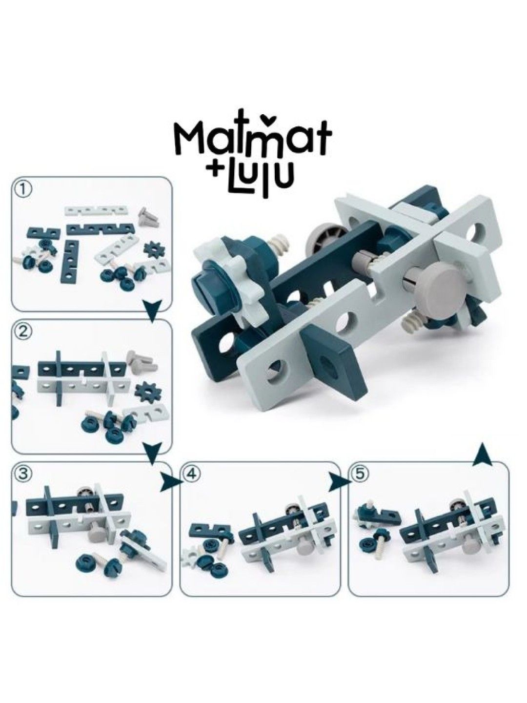 Matmat + Lulu Wooden Construction Tool Set (No Color- Image 2)