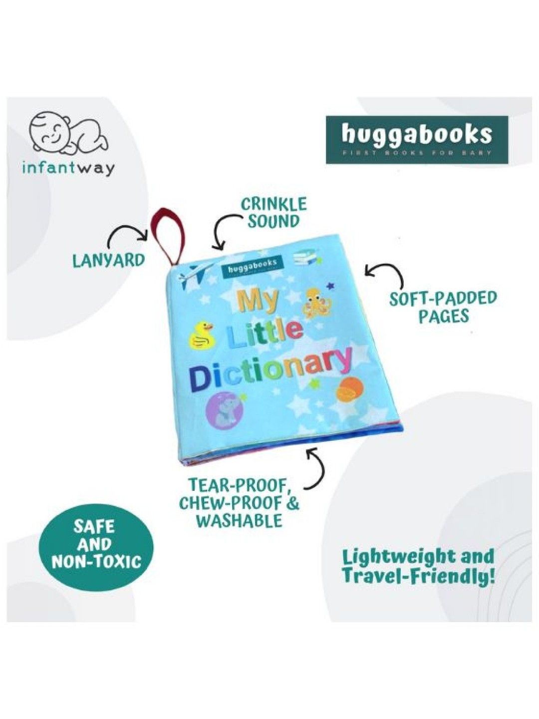 Infantway Huggabooks My Little Dictionary Cloth Book (No Color- Image 2)