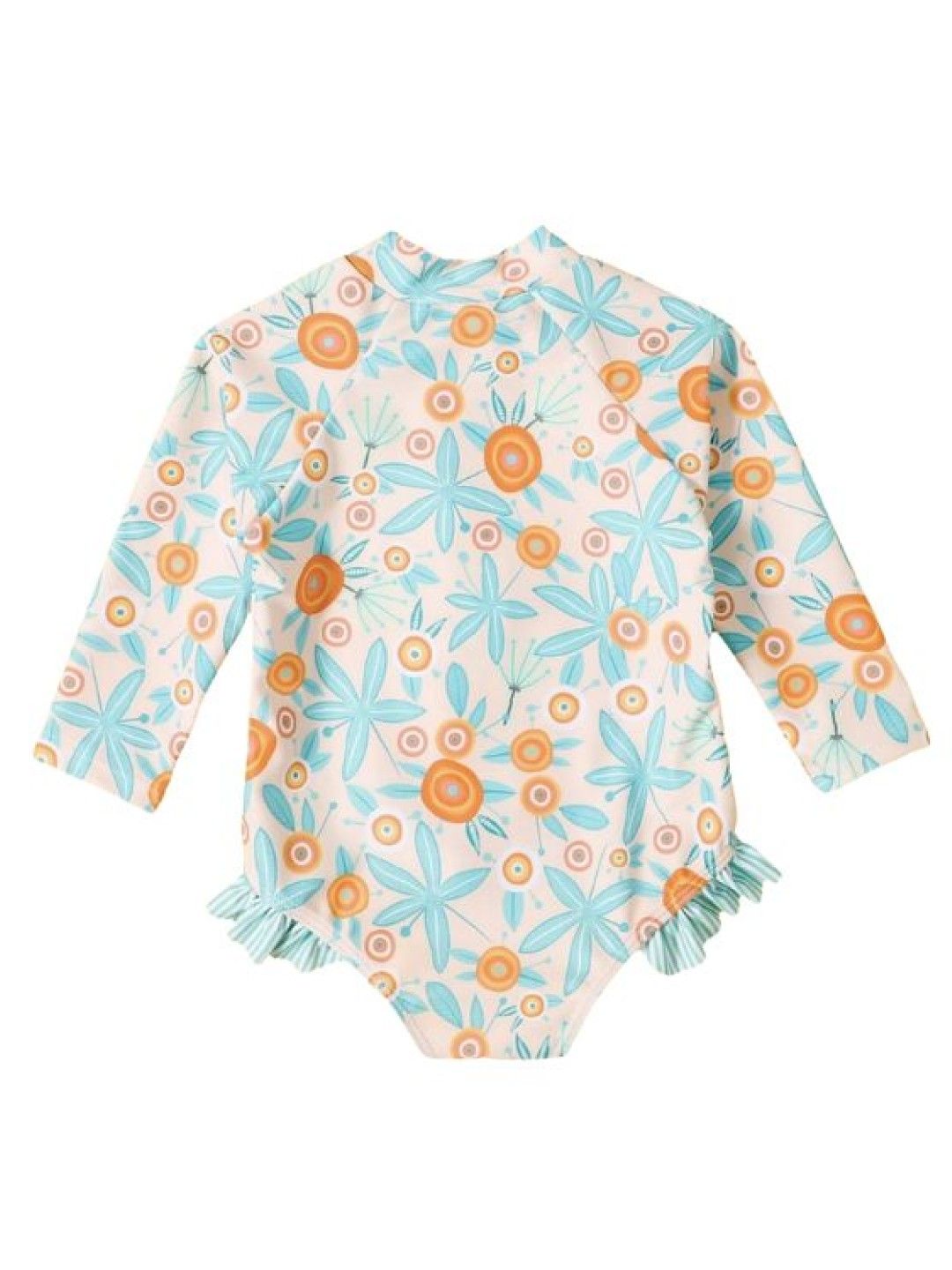 Little Paddler Swimsuit For Kids Little Olivia Rashguard Longleeves (Leaf and Floral) (No Color- Image 2)