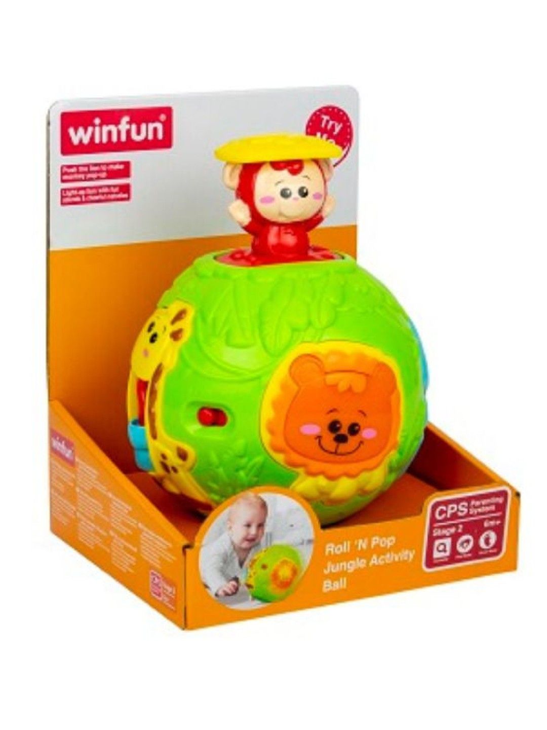 winfun Roll N Pop Jungle Activity Ball (No Color- Image 2)