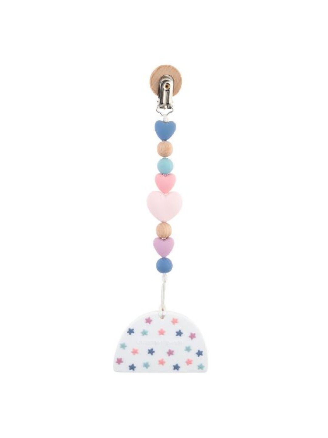 Stephen Joseph Silicone Teether and Pacifier Holder (Rainbow- Image 2)