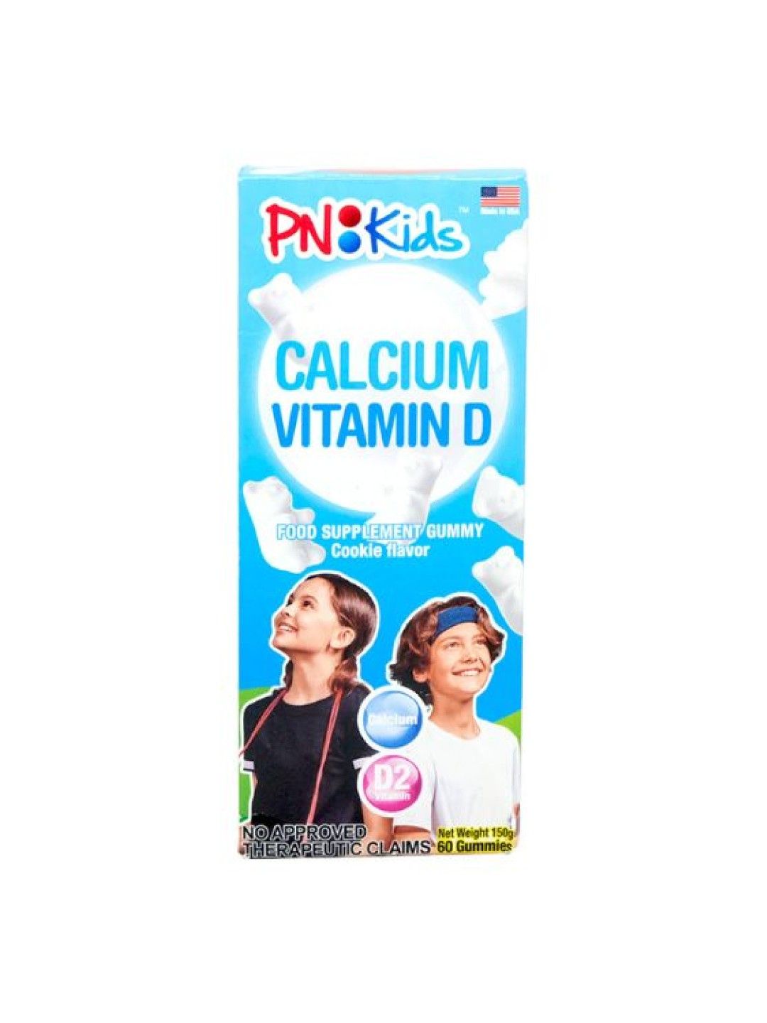 PNKids Calcium Vitamin D Food Supplement Gummy Cookie Flavor 60s (150g) (No Color- Image 2)