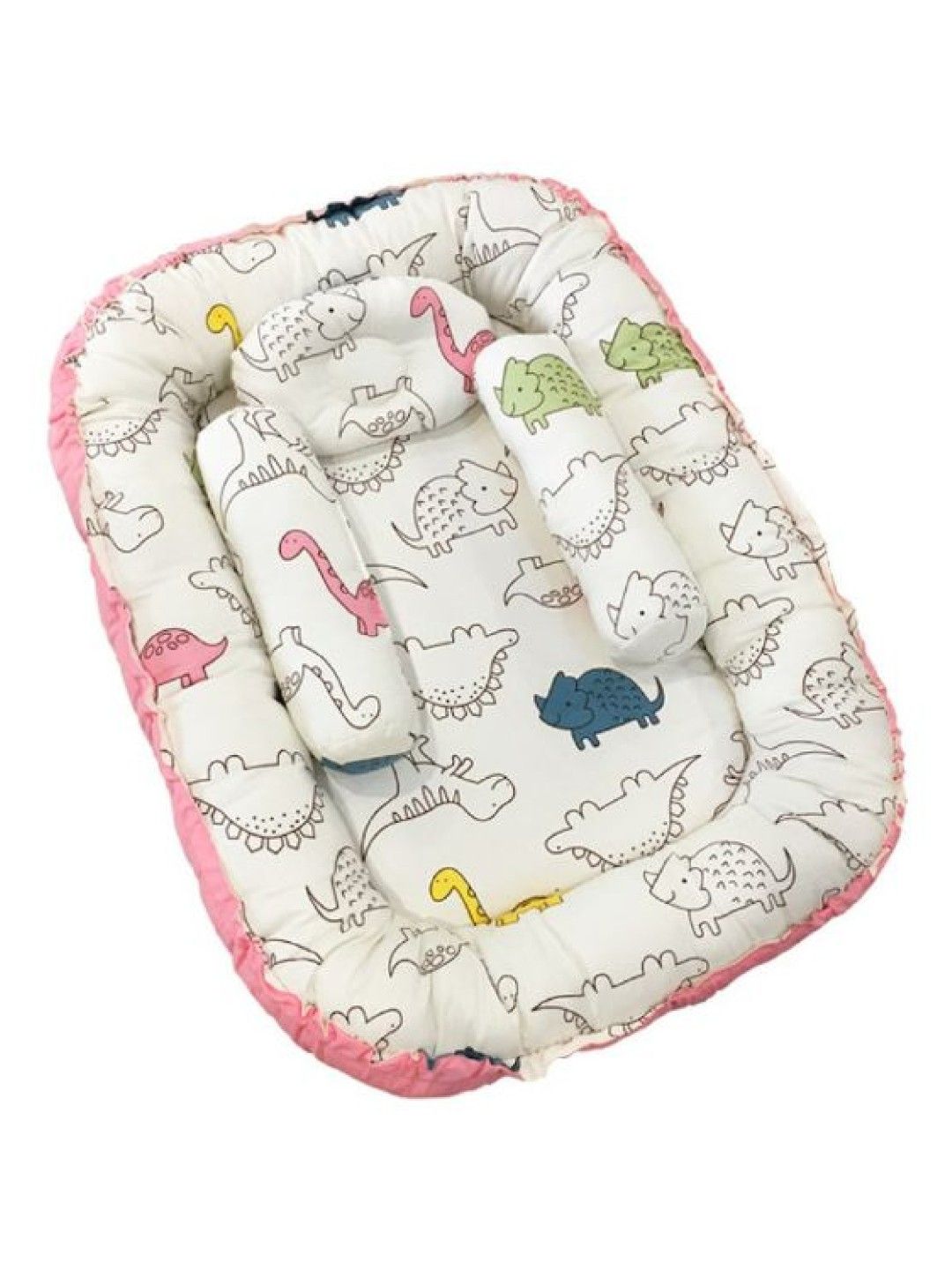 Kozy Blankie Bundle: Taffy Dinofriends Crib nest + Taffy Dino Nursing Pillow (No Color- Image 2)
