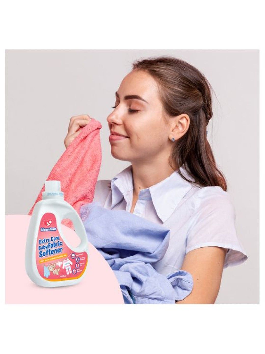 Kleenfant Antibacterial Baby Liquid Detergent (1L) + Extra Care Baby Fabric Softener (1L) (No Color- Image 4)