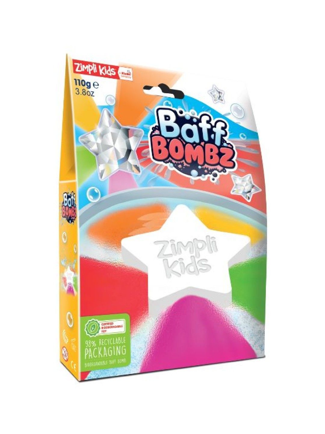 Zimpli Kids White Star with Rainbow Effect (No Color- Image 2)