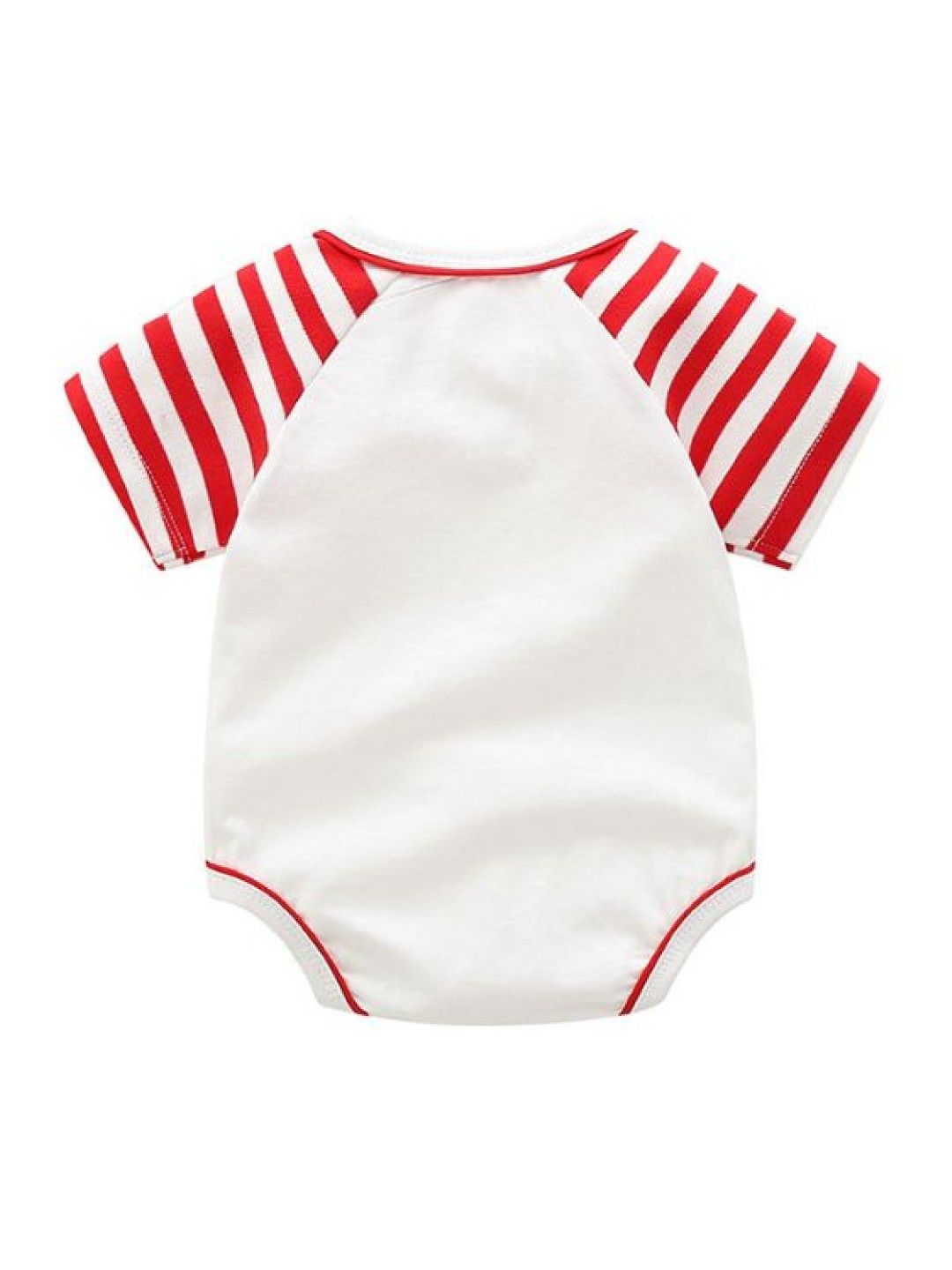 Cottonkind Stripes Bow Onesie (White- Image 2)