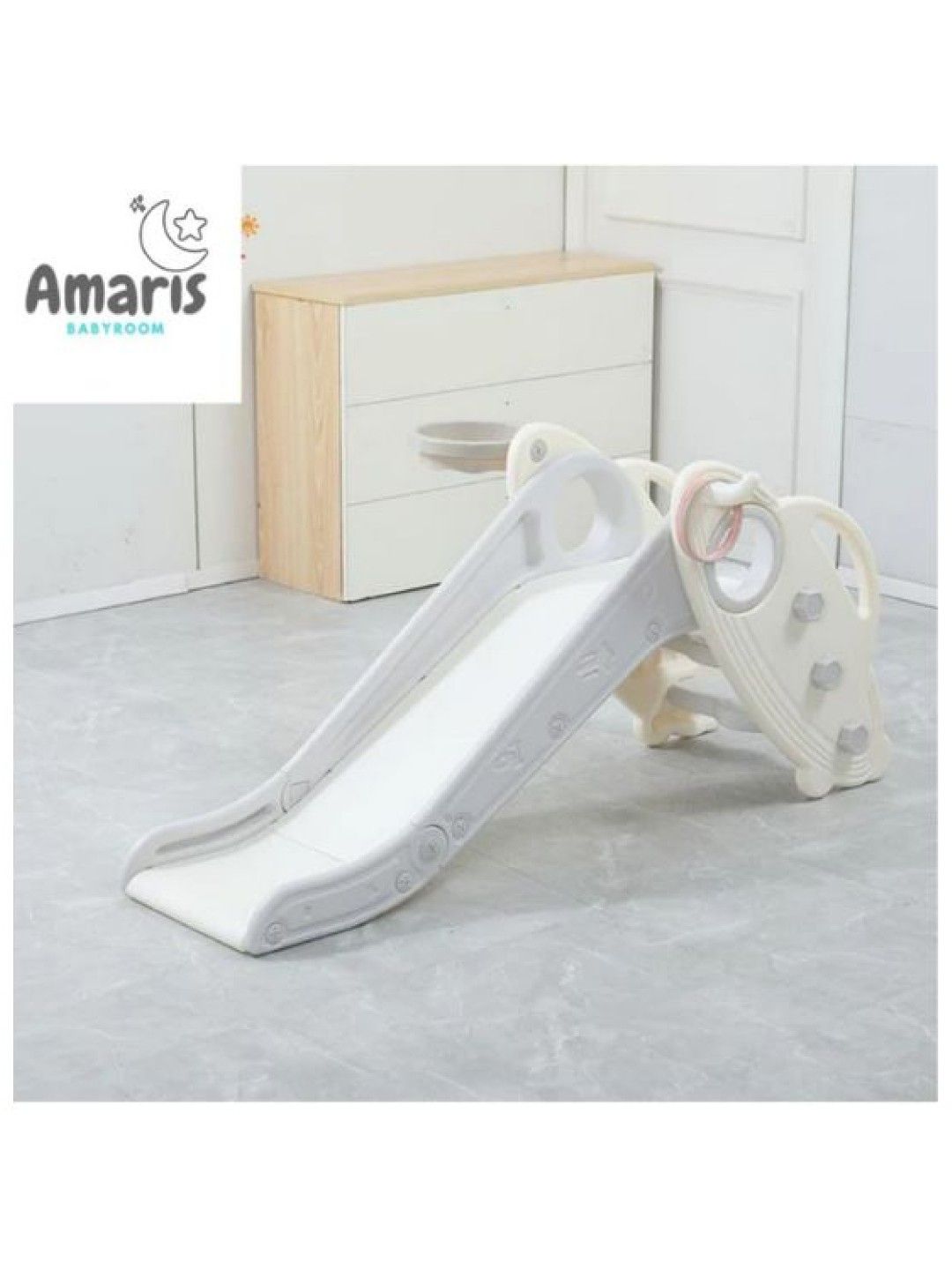 QT Hub Amaris Toddler Foldable Slide (White- Image 2)