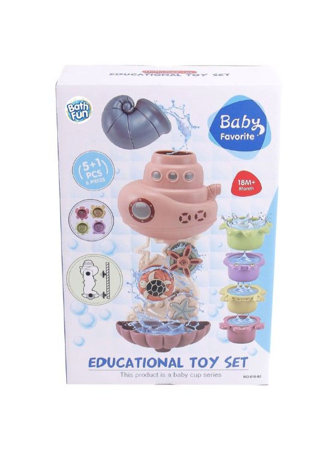 Bathfun Submarine Educational Toy Set (No Color- Image 2)