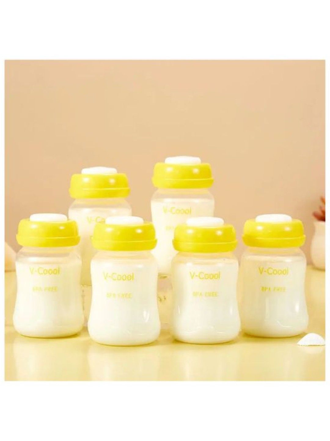 V-coool Wide Neck Milk Storage Bottle (3pcs) (Transparent- Image 2)