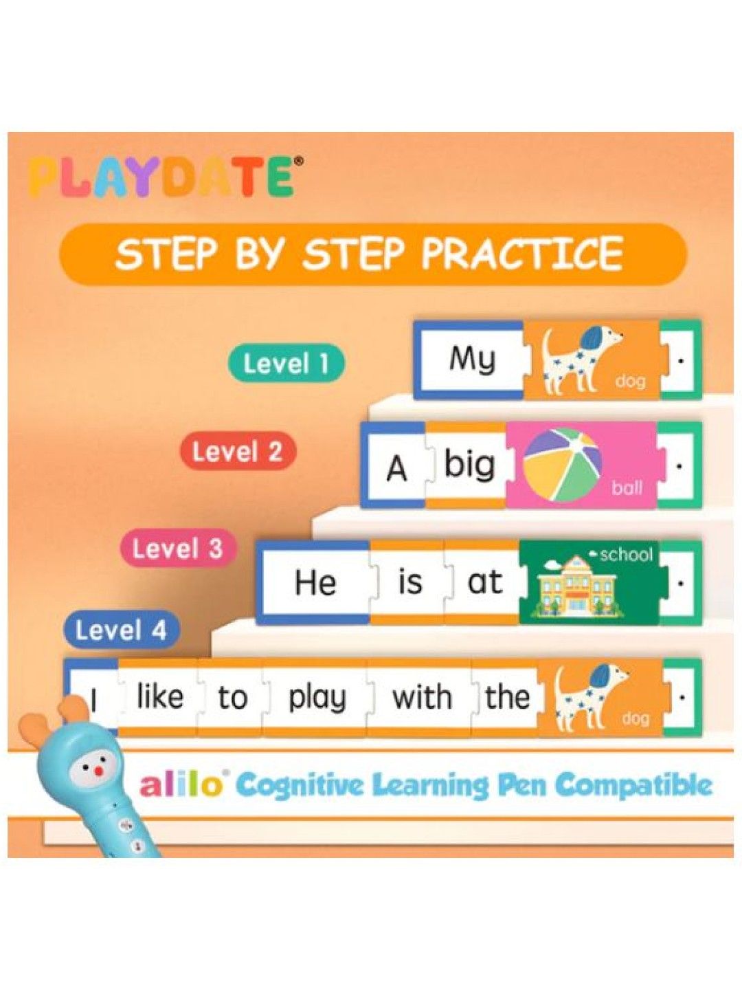 Playdate Sight Word Sentences (Alilo Cognitive Learning Pen Compatible) (No Color- Image 2)