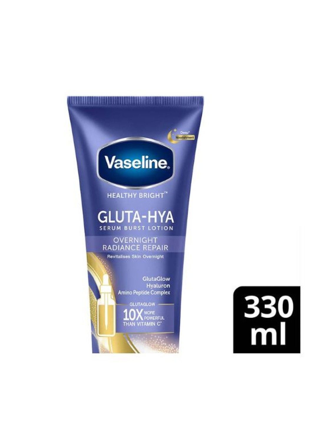 Vaseline Gluta-Hya Serum Burst Lotion Overnight Radiance Repair (330ml) (No Color- Image 2)