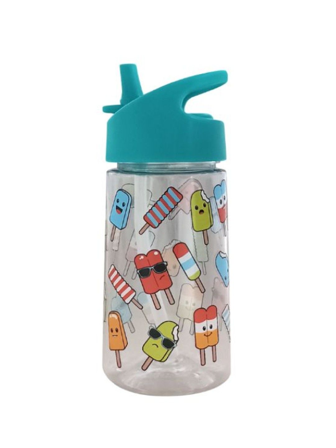 Giggli Kids Water Bottle Tritan BPA-Free with Leak Proof Straw Lid (12oz) (Teal Popsicles- Image 2)