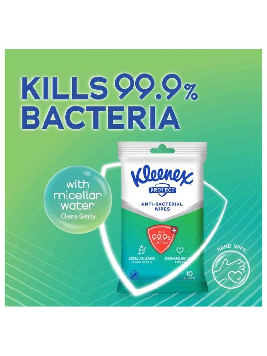 Kleenex Antibacterial Wipes (10 sheets) (No Color- Image 2)
