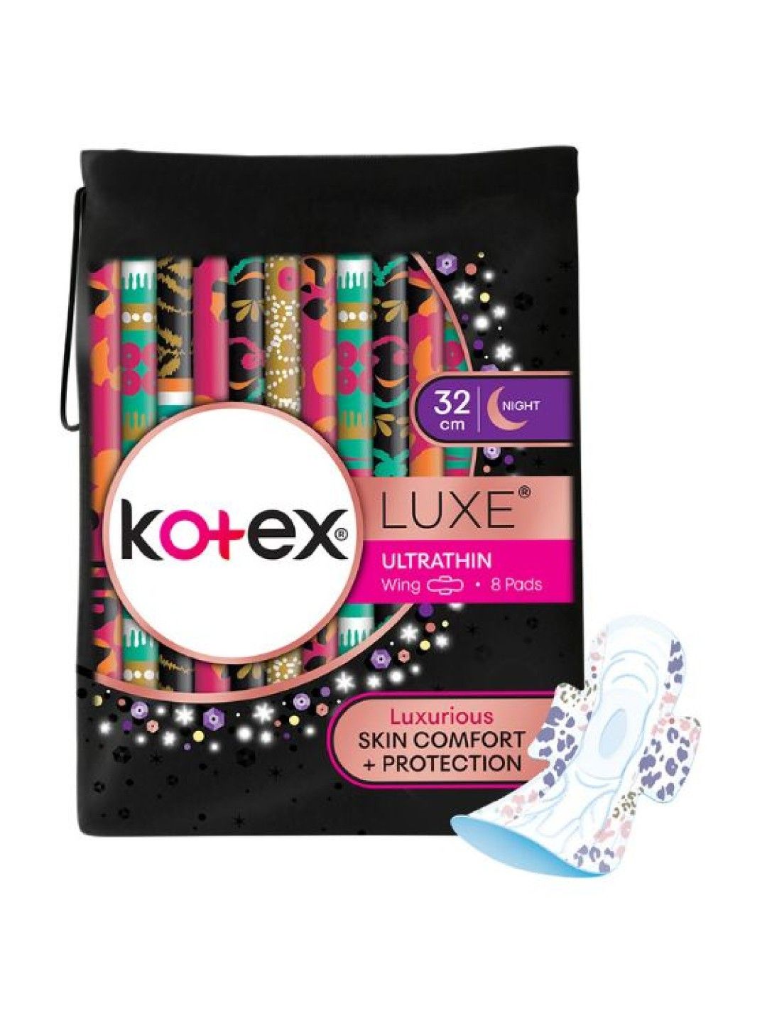 Kotex Luxe Ultrathin Feminine Pads 32cm - 16 pads (8 Pads x 2  Packs) (No Color- Image 2)