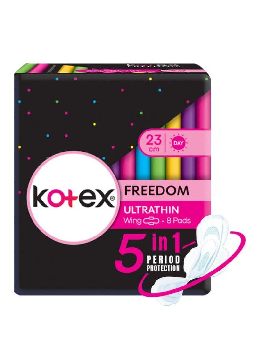 Kotex Freedom Ultrathin Sanitary Napkins 23cm - 16 Pads (8 Pads x 2  Packs) (No Color- Image 2)