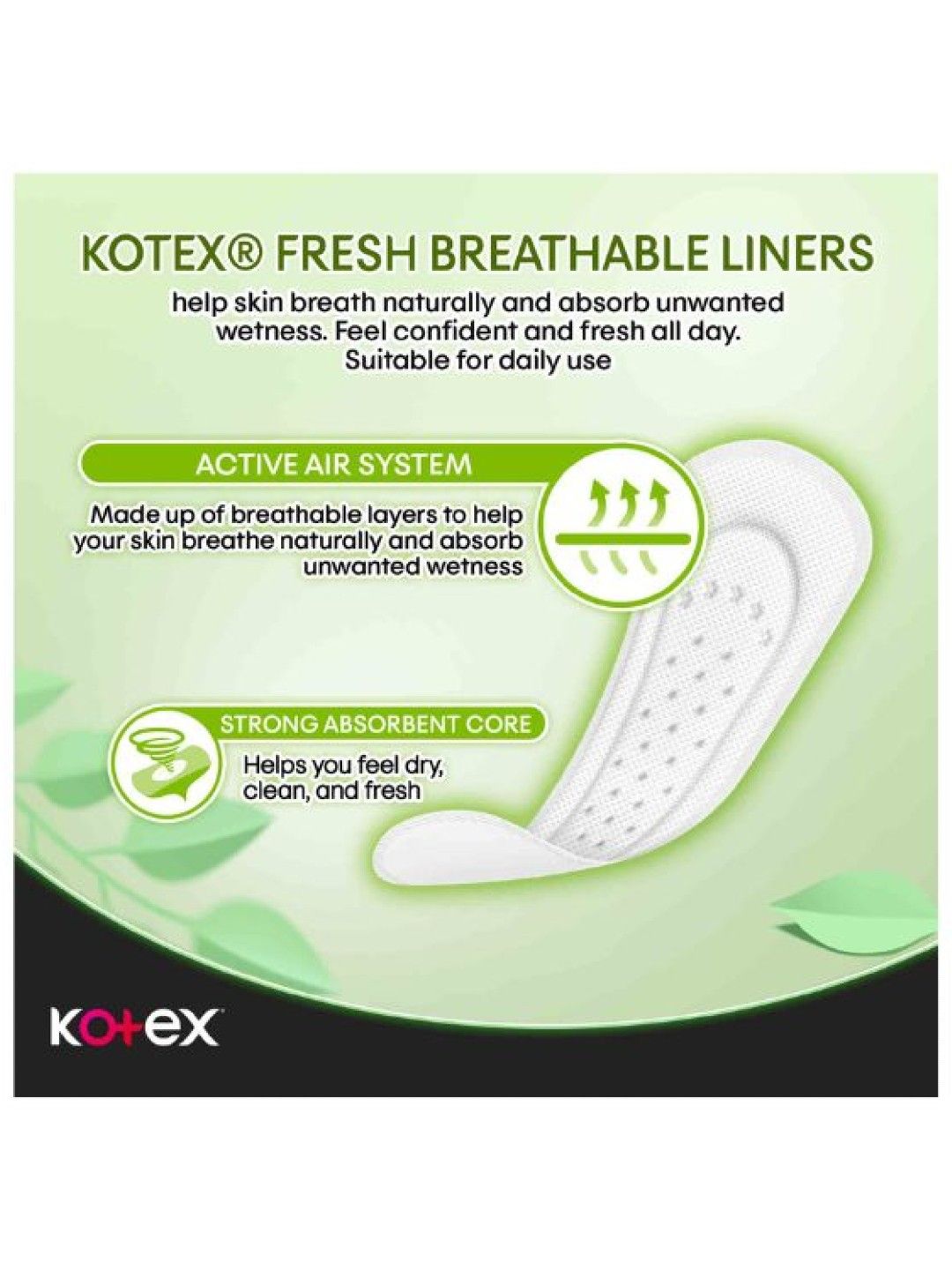 Kotex Daily Fresh Liners (16s) (No Color- Image 2)