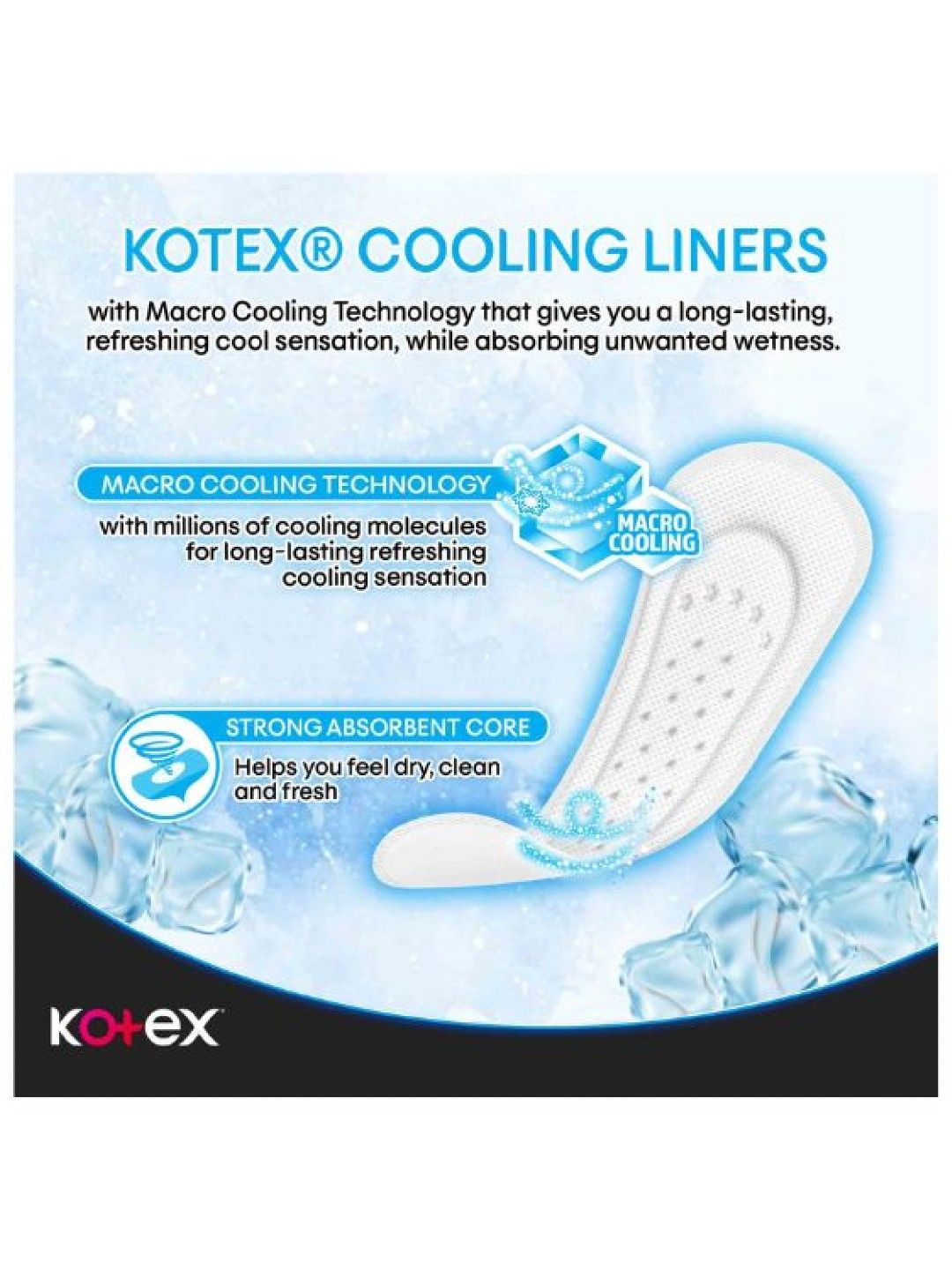 Kotex Liners Cooling (16s x 2 Pack) (No Color- Image 2)